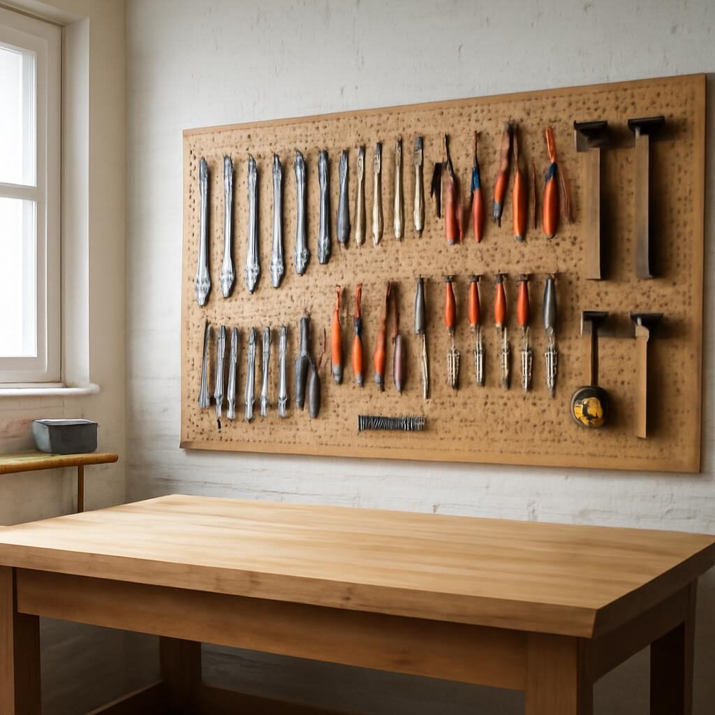 Atelier Faucheux Outillage avec etabli et outils