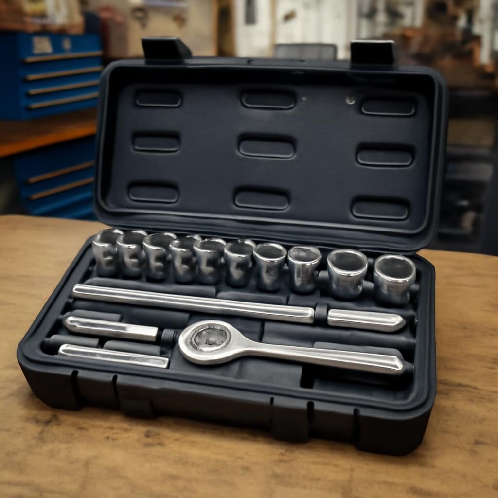 Coffret de douilles 1/2 pouce chrome vanadium en mallette