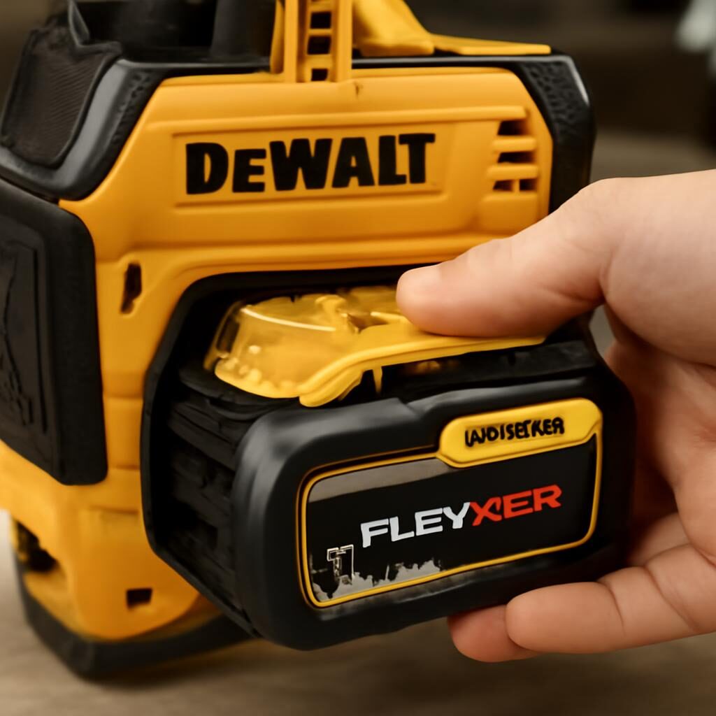 Batterie FlexVolt insérée dans une perceuse DeWalt