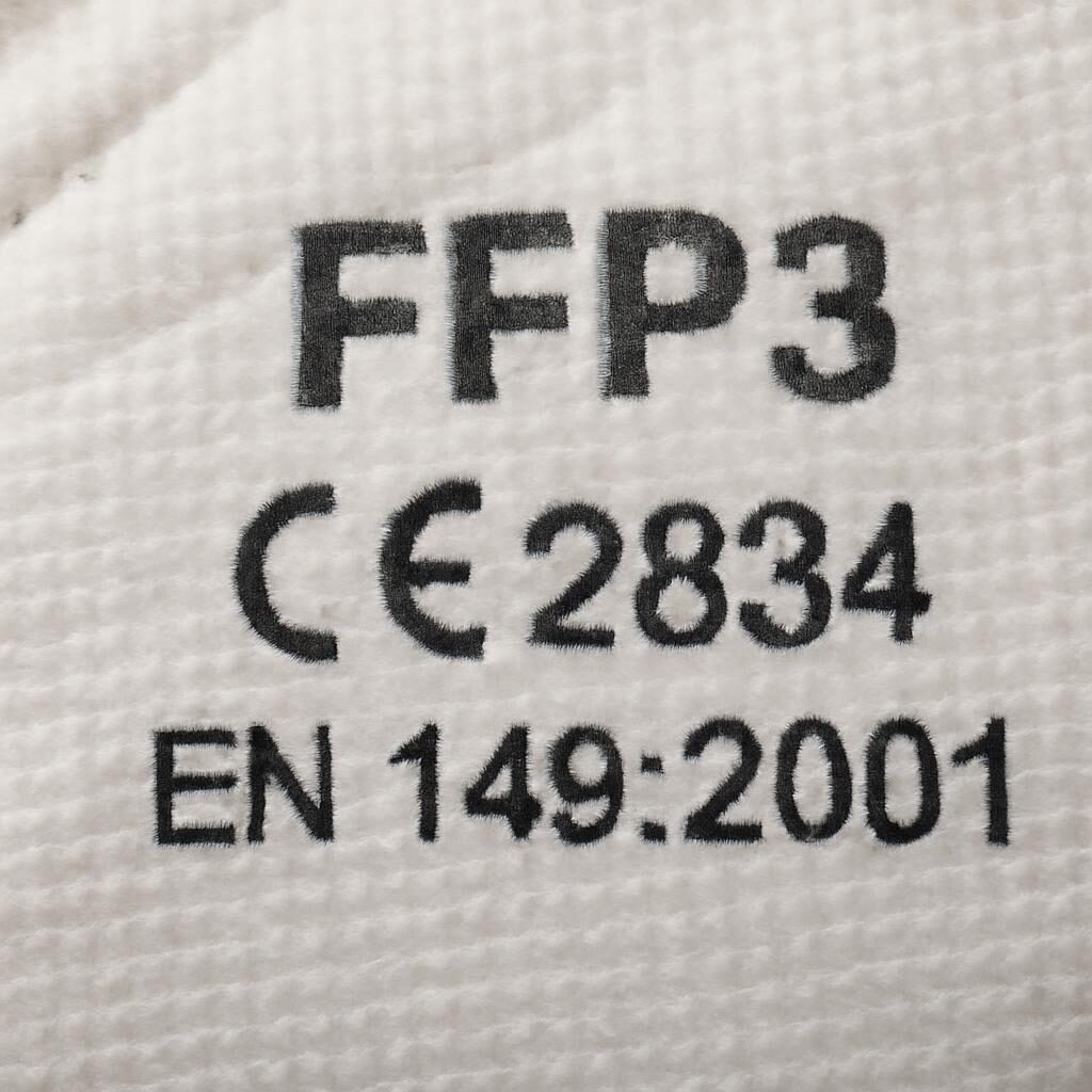 Marquage CE et norme EN 149 sur masque FFP3