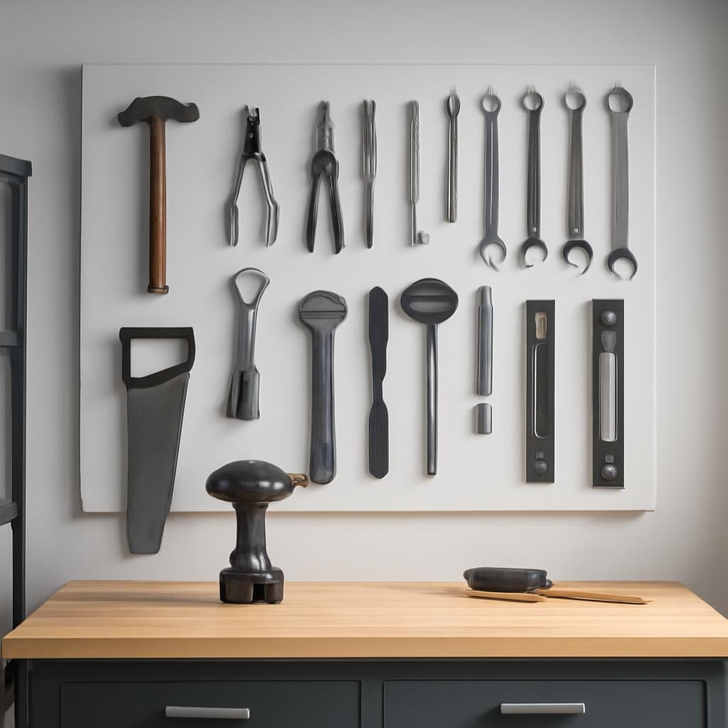Shadow board organisation murale atelier moderne